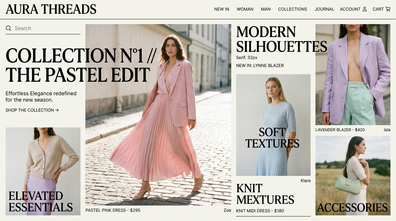 Aura Threads E-commerce Website
